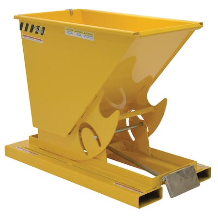Vestil Light Duty Self-Dump Hopper .25 Cubic Yard 2000 lb Yellow D-25-LD-YEL